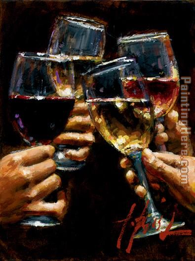 Red White and Rose I painting - Fabian Perez Red White and Rose I art painting